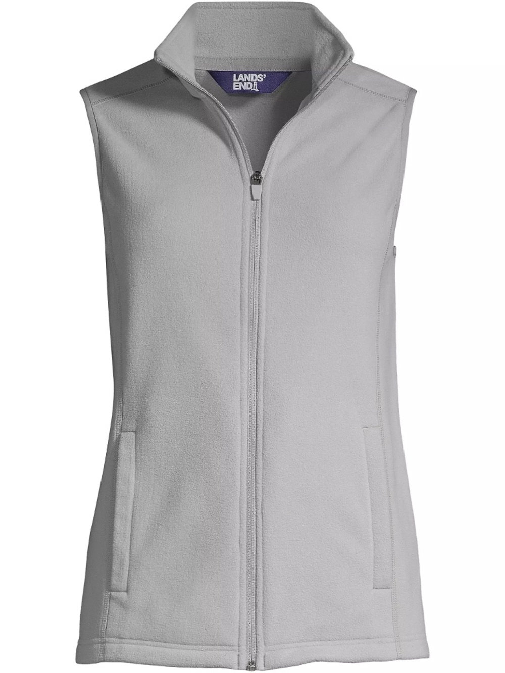 Lands' End women's full-zip pink fleece vest, sz. L
